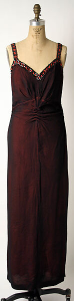 Dress, Hattie Carnegie, Inc. (American, 1918–1965), silk, celluloid, American