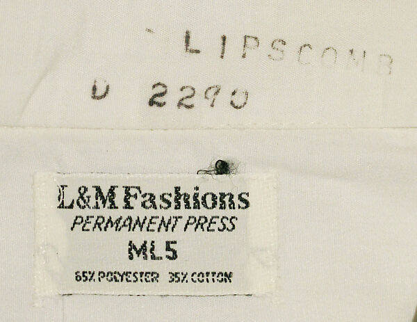 Evening ensemble, Ann E. Lipscomb (American), (a) wool
(b) cotton
(d) silk, American