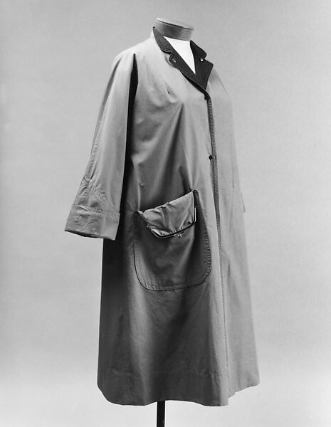 Raincoat, Bonnie Cashin (American, Oakland, California 1908–2000 New York), cotton, American 