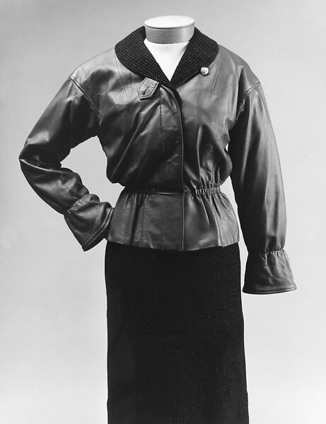 Suit, Bonnie Cashin (American, Oakland, California 1908–2000 New York), (a) leather; (b) wool, American