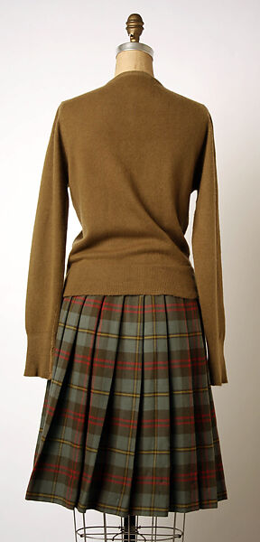 Ensemble, Bonnie Cashin (American, Oakland, California 1908–2000 New York), (a) wool; (b) wool, leather, American