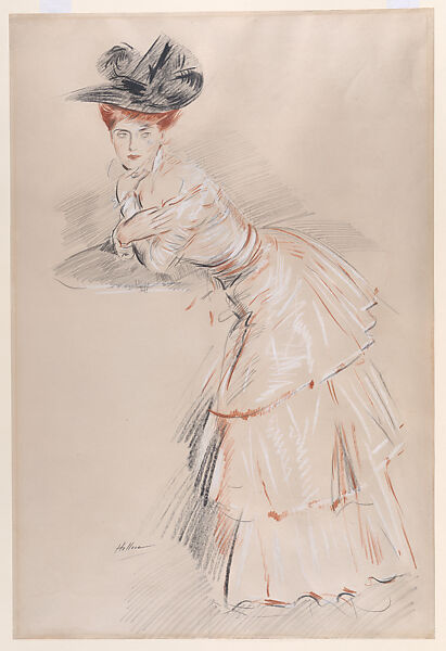 Portrait of Madame Helleu, Paul-César Helleu (French, Vannes 1859–1927 Paris), Red chalk, pastel, and graphite 