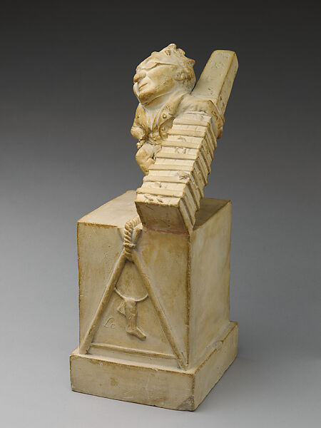 Satirical Portrait of Jean-Baptiste-Apollinaire Lebas (1797–1873), Jean-Pierre Dantan (French, Paris 1800–1869 Baden-Baden), Plaster, French
