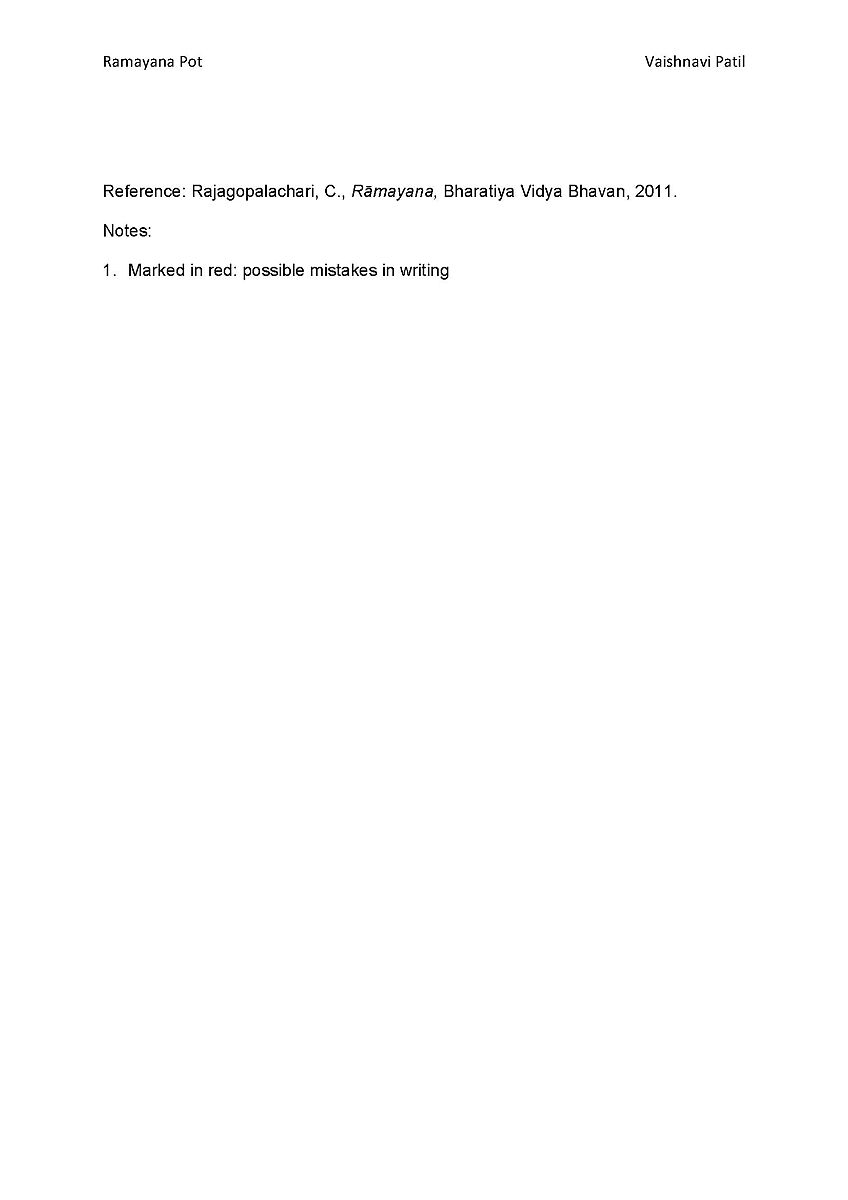 Exhibition Vase with Scenes from the Ramayana, Earthenware with colored slips under a clear glaze., India, Bombay School