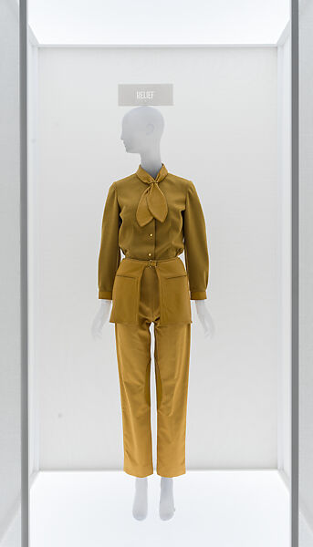 Pantsuit, Bonnie Cashin (American, Oakland, California 1908–2000 New York), (a) wool, leather; (b) cotton, leather, American