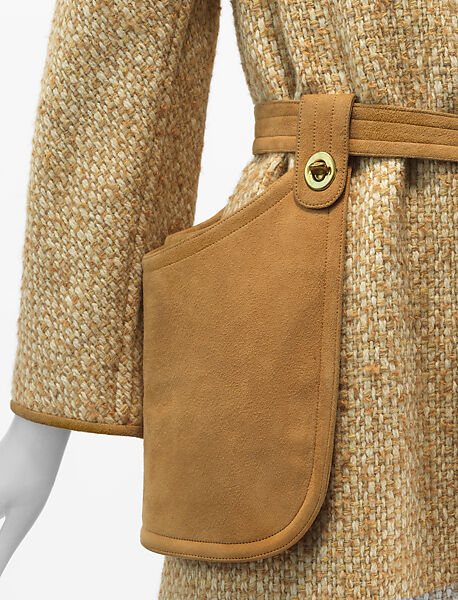 Ensemble, Bonnie Cashin (American, Oakland, California 1908–2000 New York), (a) wool, leather, metal; (b) leather; (c) wool, American