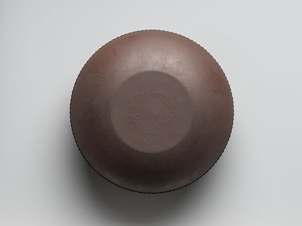 Kettle (Kama) with Stripes and Rhomboid Pattern, Hata Shunsai III (Japanese, born 1976), Iron and copper, Japan