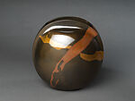 Round Flower Vase, Hannya Tamotsu 般若保 (Japanese, born 1941), Casting with an alloy of copper and arsenic (kuromidō), brass, and copper, Japan