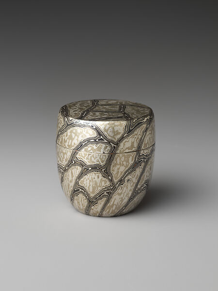 Wood-Grain Metal Tea Caddy (Chaki), Sako Ryuhei 佐故龍平 (Japanese, born 1976), Silver, copper, copper and silver alloy (shibuichi), and copper and arsenic alloy (kuromidō), Japan