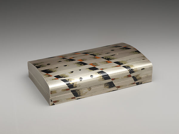 Evening Haze (Banka) Document Box, Oshiyama Motoko 押山元子  Japanese, Silver, copper and gold alloy (shakudō), brass, and copper, Japan