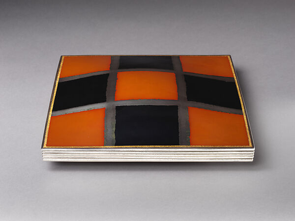 Checked Box in Red and Black, Tanaka Terukazu 田中照一 (Japanese, born 1945), Silver, copper and gold alloy (shakudō), and copper, Japan