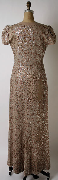 Evening dress, Hattie Carnegie, Inc. (American, 1918–1965), wool, plastic, American