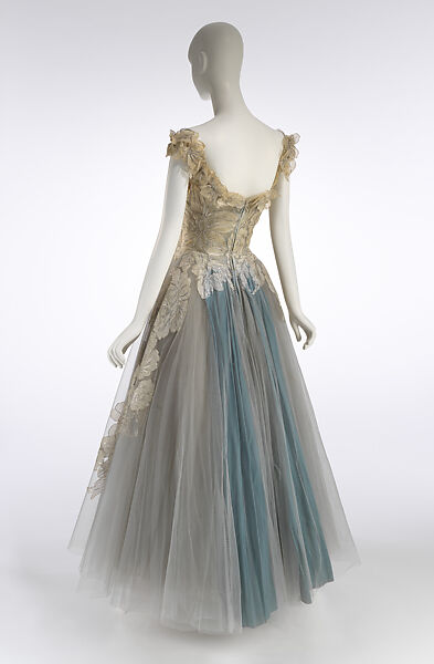 Evening dress, Ann Lowe (American, Clayton, Alabama ca. 1898–1981 Queens, New York), nylon, metallic thread, silk, American
