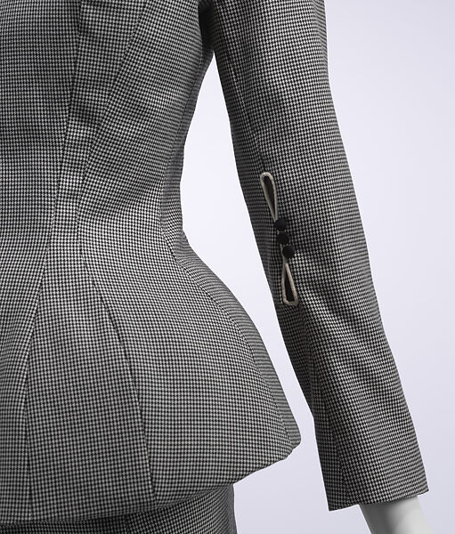 Ensemble, John Galliano (founded 1984), (a) wool, acetate, silk; (b) wool, acetate, metal, British