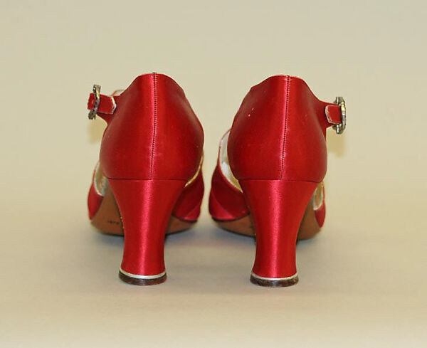 Evening shoes, Bob, Inc., N.Y. (American), silk, leather, metal, glass, American