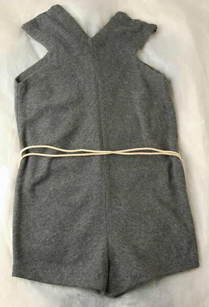 Bathing suit, Claire McCardell (American, 1905–1958), (a) wool; (b) cotton, wood, American