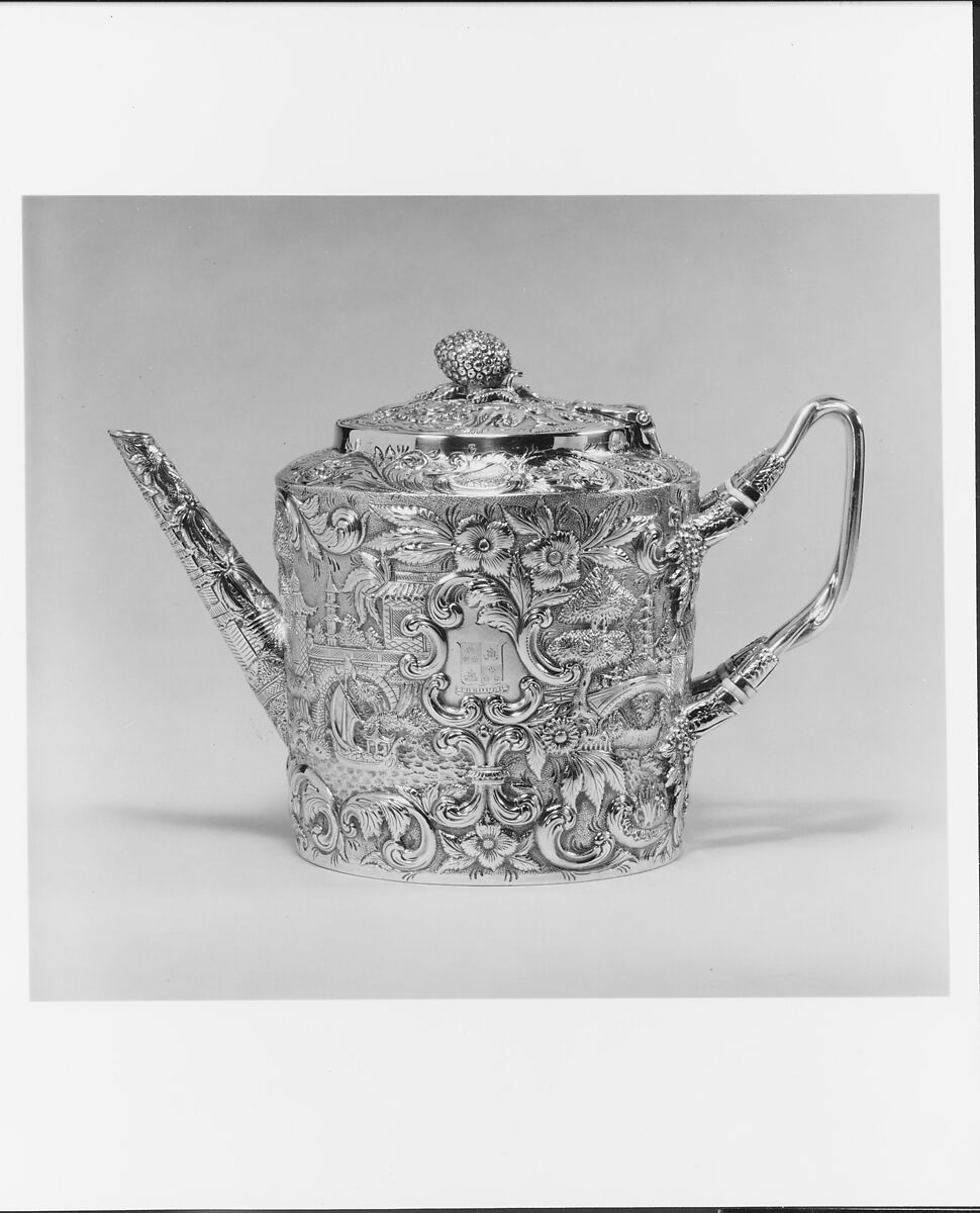 Teapot, Andrew Ellicott Warner (1786–1870), Silver, American