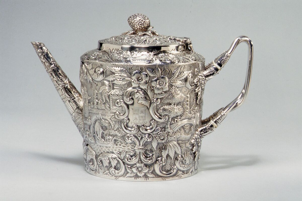 Teapot, Andrew Ellicott Warner (1786–1870), Silver, American 