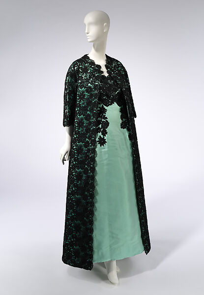 Evening ensemble, Ann Lowe (American, Clayton, Alabama ca. 1898–1981 Queens, New York), silk, cotton, American 