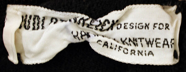 Maillot, Rudi Gernreich (American (born Austria), Vienna 1922–1985 Los Angeles, California), wool, American