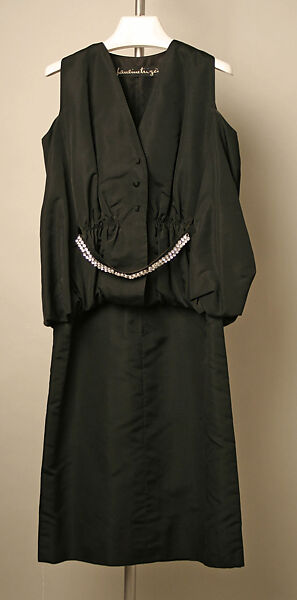 Dinner dress, Pauline Trigère (American, born France, Paris 1908–2002 New York), silk, glass, American