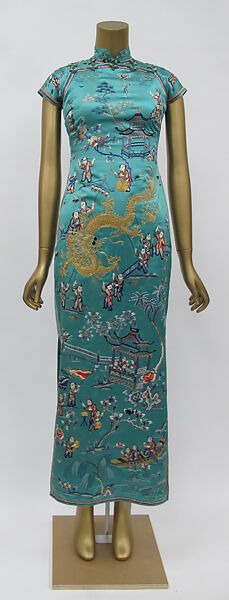 Cheongsam, silk, metallic thread, Chinese