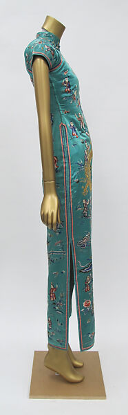 Cheongsam, silk, metallic thread, Chinese
