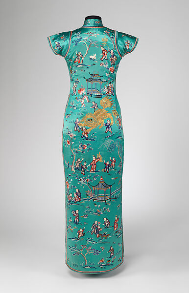 Cheongsam, silk, metallic thread, Chinese