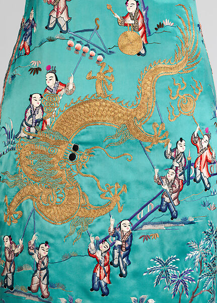 Cheongsam, silk, metallic thread, Chinese