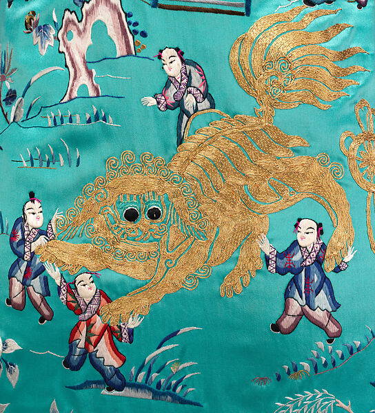 Cheongsam, silk, metallic thread, Chinese