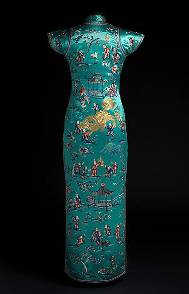 Cheongsam, silk, metallic thread, Chinese