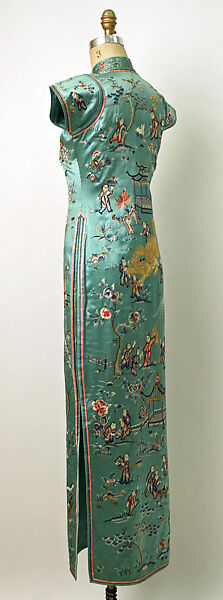 Cheongsam, silk, metallic thread, Chinese