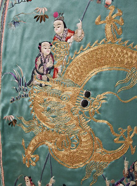 Cheongsam, silk, metallic thread, Chinese
