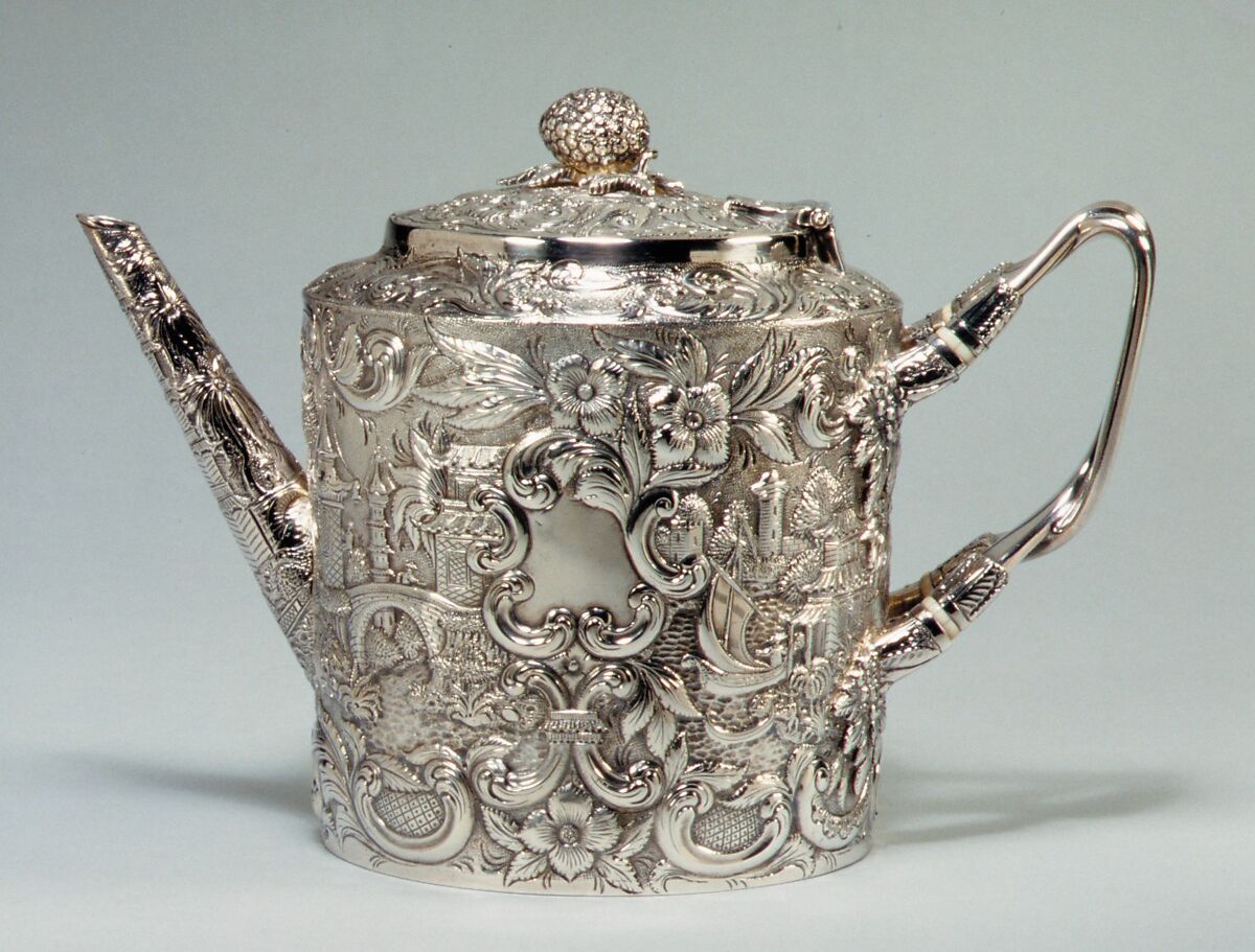 Teapot, Andrew Ellicott Warner (1786–1870), Silver, American 