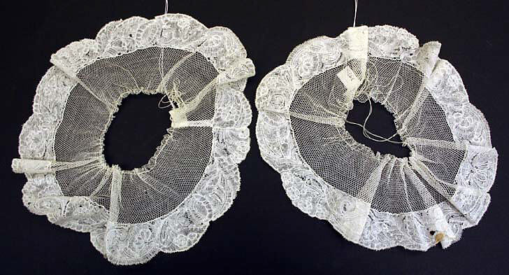 Engageantes, cotton, linen, Belgian