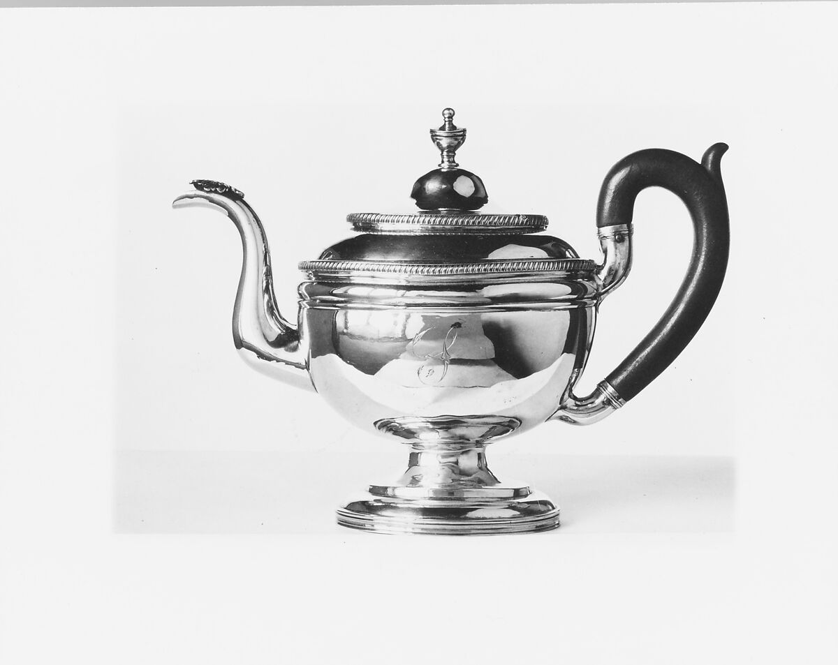 Teapot, Joseph Warner (active ca. 1811–50), Silver, American 