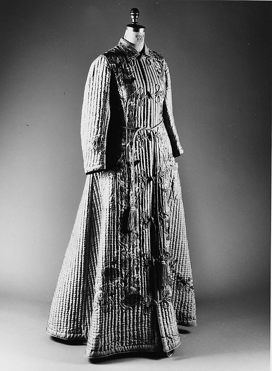 Dressing gown, silk, Japanese