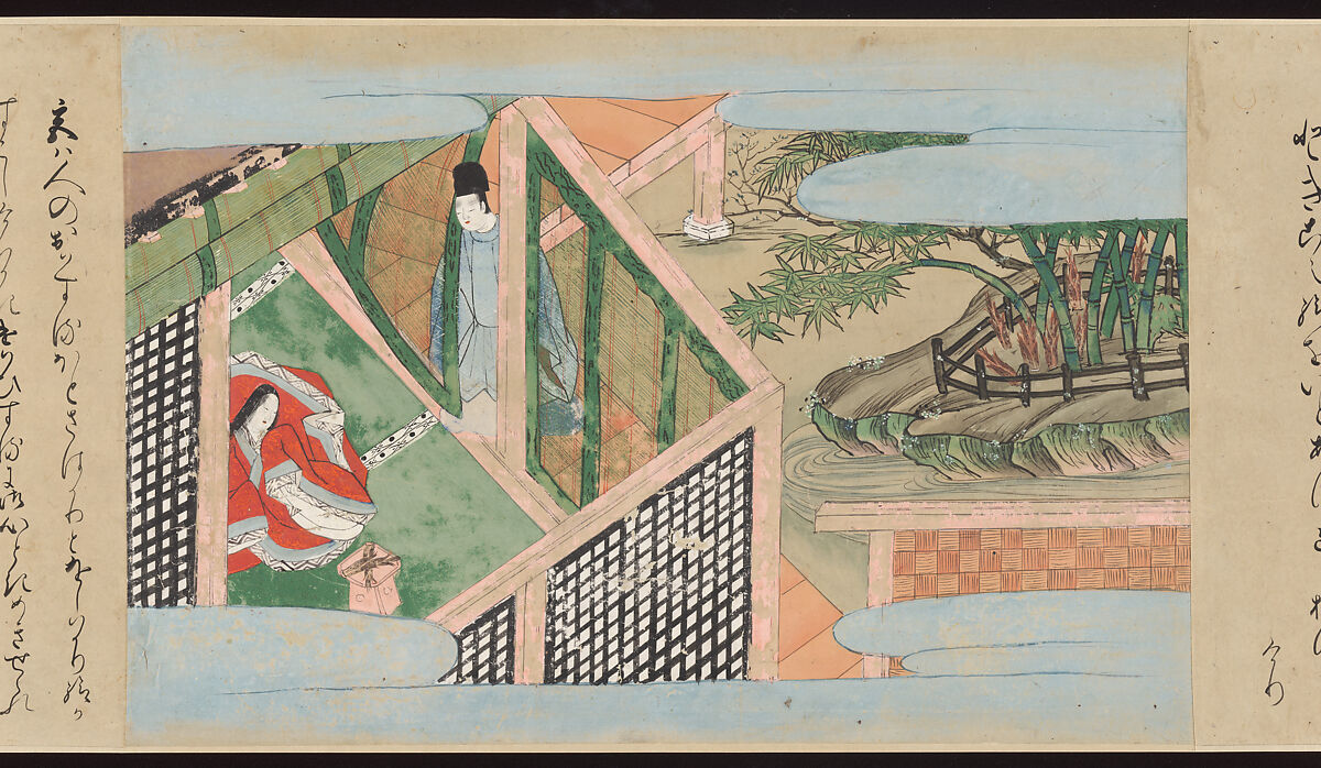 Illustrated Handscrolls of The Tale of Genji, Ryūjo (Tatsujo) (Japanese, active late 16th century), Five handscrolls; ink and color on paper (illustrations); ink on paper (texts), Japan