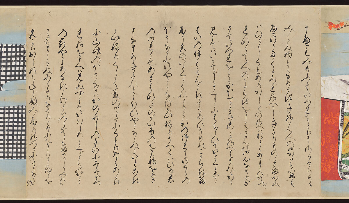 Illustrated Handscrolls of The Tale of Genji, Ryūjo (Tatsujo) (Japanese, active late 16th century), Five handscrolls; ink and color on paper (illustrations); ink on paper (texts), Japan