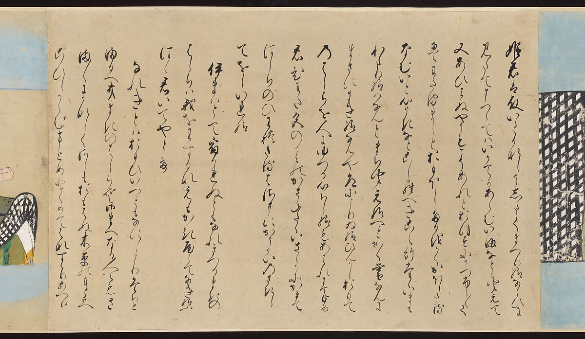 Illustrated Handscrolls of The Tale of Genji, Ryūjo (Tatsujo) (Japanese, active late 16th century), Five handscrolls; ink and color on paper (illustrations); ink on paper (texts), Japan