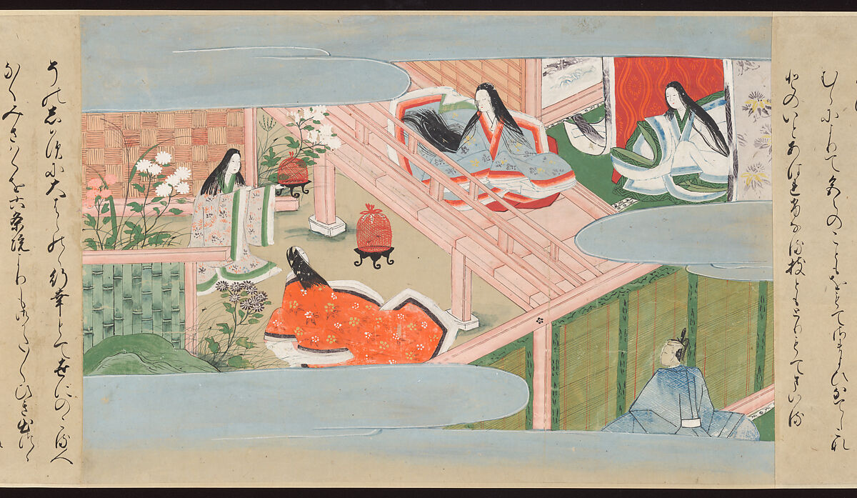 Illustrated Handscrolls of The Tale of Genji, Ryūjo (Tatsujo) (Japanese, active late 16th century), Five handscrolls; ink and color on paper (illustrations); ink on paper (texts), Japan