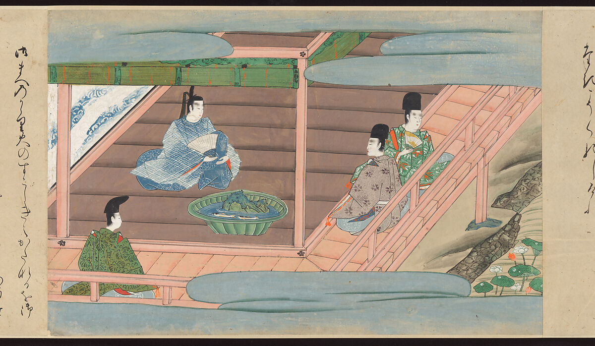 Illustrated Handscrolls of The Tale of Genji, Ryūjo (Tatsujo) (Japanese, active late 16th century), Five handscrolls; ink and color on paper (illustrations); ink on paper (texts), Japan