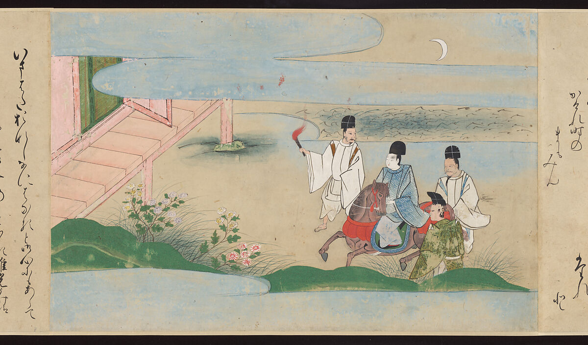 Illustrated Handscrolls of The Tale of Genji, Ryūjo (Tatsujo) (Japanese, active late 16th century), Five handscrolls; ink and color on paper (illustrations); ink on paper (texts), Japan