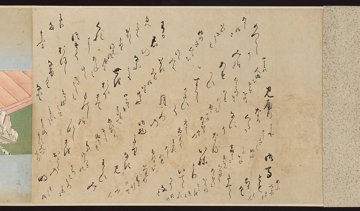 Illustrated Handscrolls of The Tale of Genji, Ryūjo (Tatsujo) (Japanese, active late 16th century), Five handscrolls; ink and color on paper (illustrations); ink on paper (texts), Japan