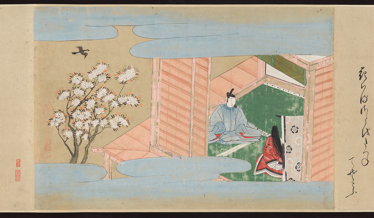 Illustrated Handscrolls of The Tale of Genji, Ryūjo (Tatsujo) (Japanese, active late 16th century), Five handscrolls; ink and color on paper (illustrations); ink on paper (texts), Japan