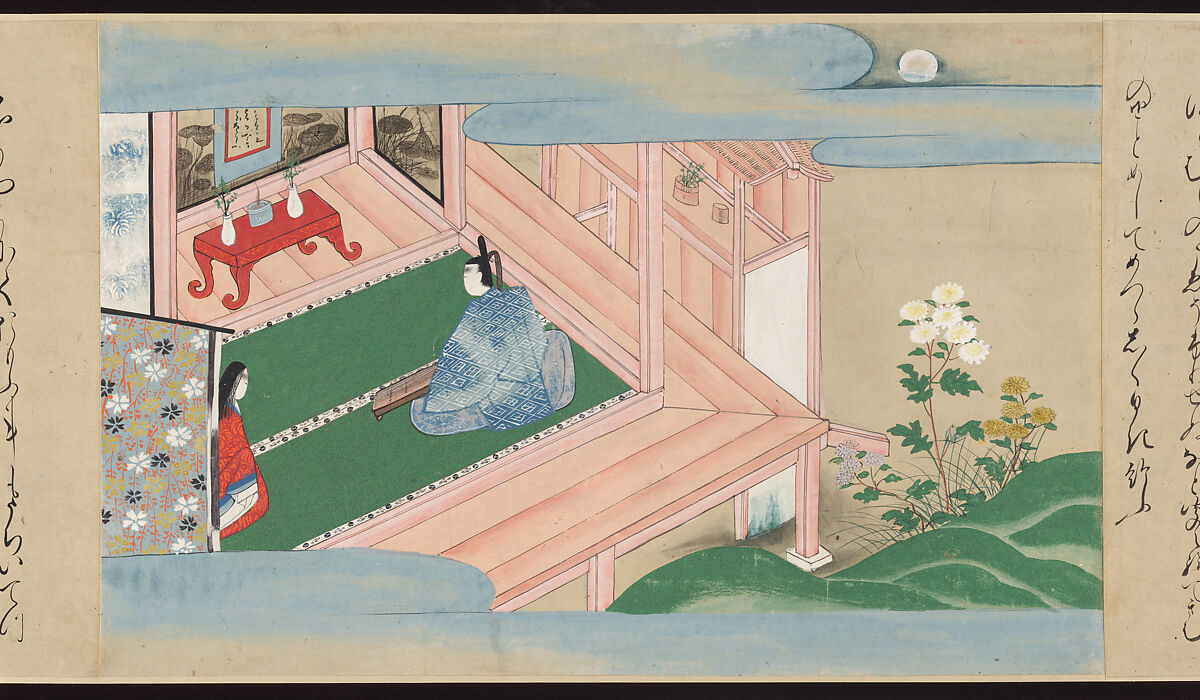 Illustrated Handscrolls of The Tale of Genji, Ryūjo (Tatsujo) (Japanese, active late 16th century), Five handscrolls; ink and color on paper (illustrations); ink on paper (texts), Japan