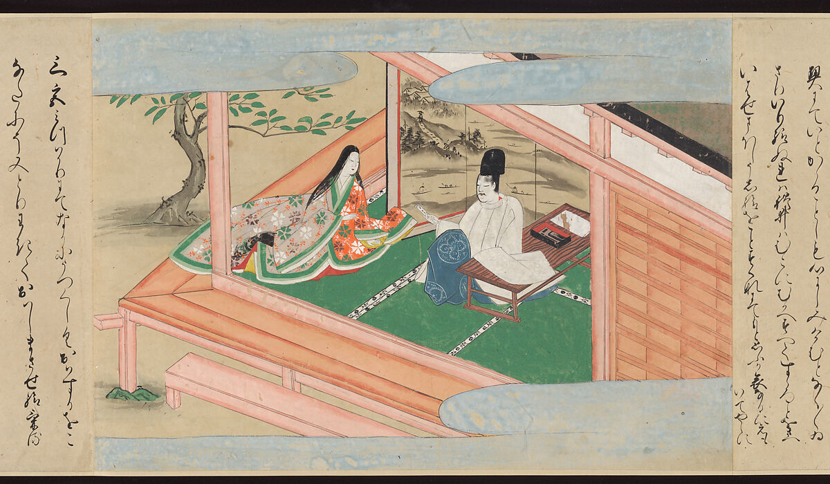 Illustrated Handscrolls of The Tale of Genji, Ryūjo (Tatsujo) (Japanese, active late 16th century), Five handscrolls; ink and color on paper (illustrations); ink on paper (texts), Japan