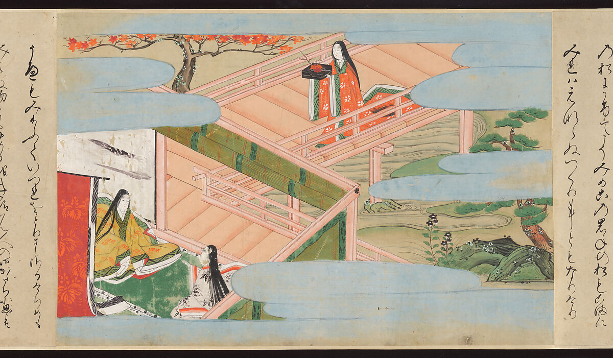 Illustrated Handscrolls of The Tale of Genji, Ryūjo (Tatsujo) (Japanese, active late 16th century), Five handscrolls; ink and color on paper (illustrations); ink on paper (texts), Japan