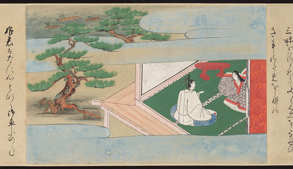 Illustrated Handscrolls of The Tale of Genji, Ryūjo (Tatsujo) (Japanese, active late 16th century), Five handscrolls; ink and color on paper (illustrations); ink on paper (texts), Japan