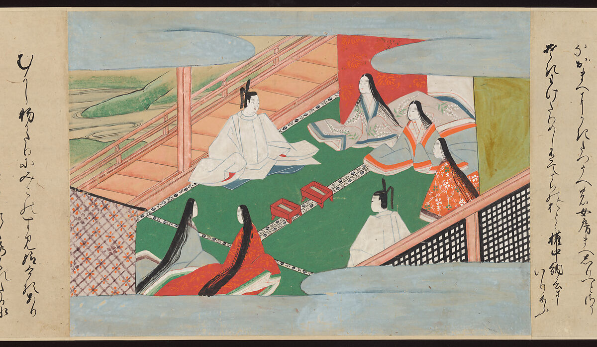 Illustrated Handscrolls of The Tale of Genji, Ryūjo (Tatsujo) (Japanese, active late 16th century), Five handscrolls; ink and color on paper (illustrations); ink on paper (texts), Japan